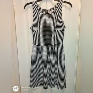 Merona Black and White Striped Mini Dress
